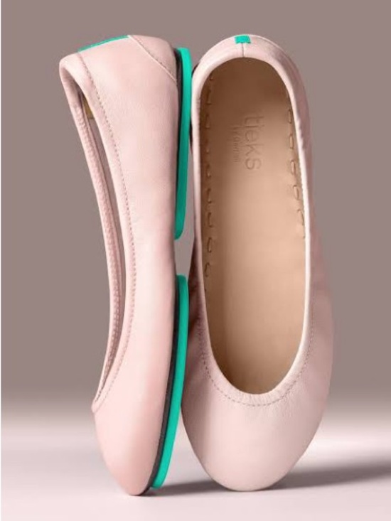 Tieks Shoes - Tieks by Gavrieli Ballerina Pink Ballet Flats Teal Accent and Sole 7